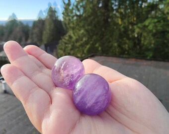 Healing Crystal Kegel Amethyst balls  - Palm Pocket Stone for Reiki, Meditation,Stress relief