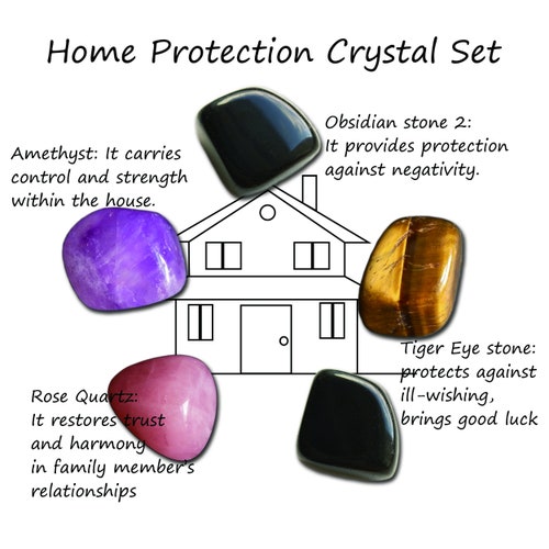 Home Protection Crystal Setcrystal Set of 5 to Protect Your Etsy