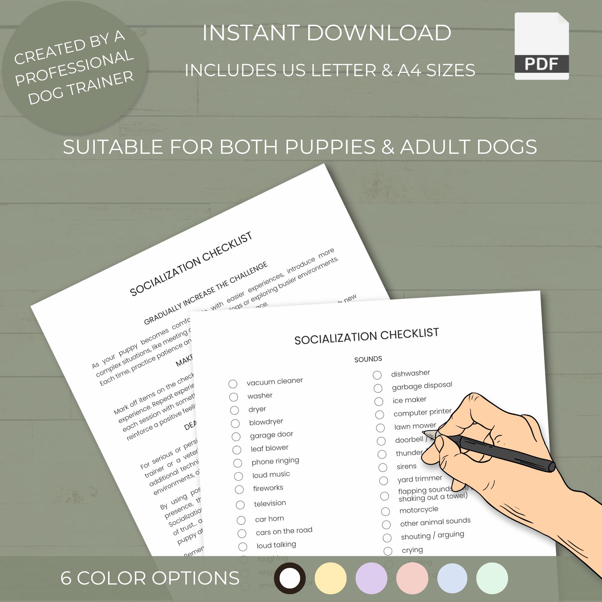 Puppy Socialization Checklist by Professional Dog Trainer With ...