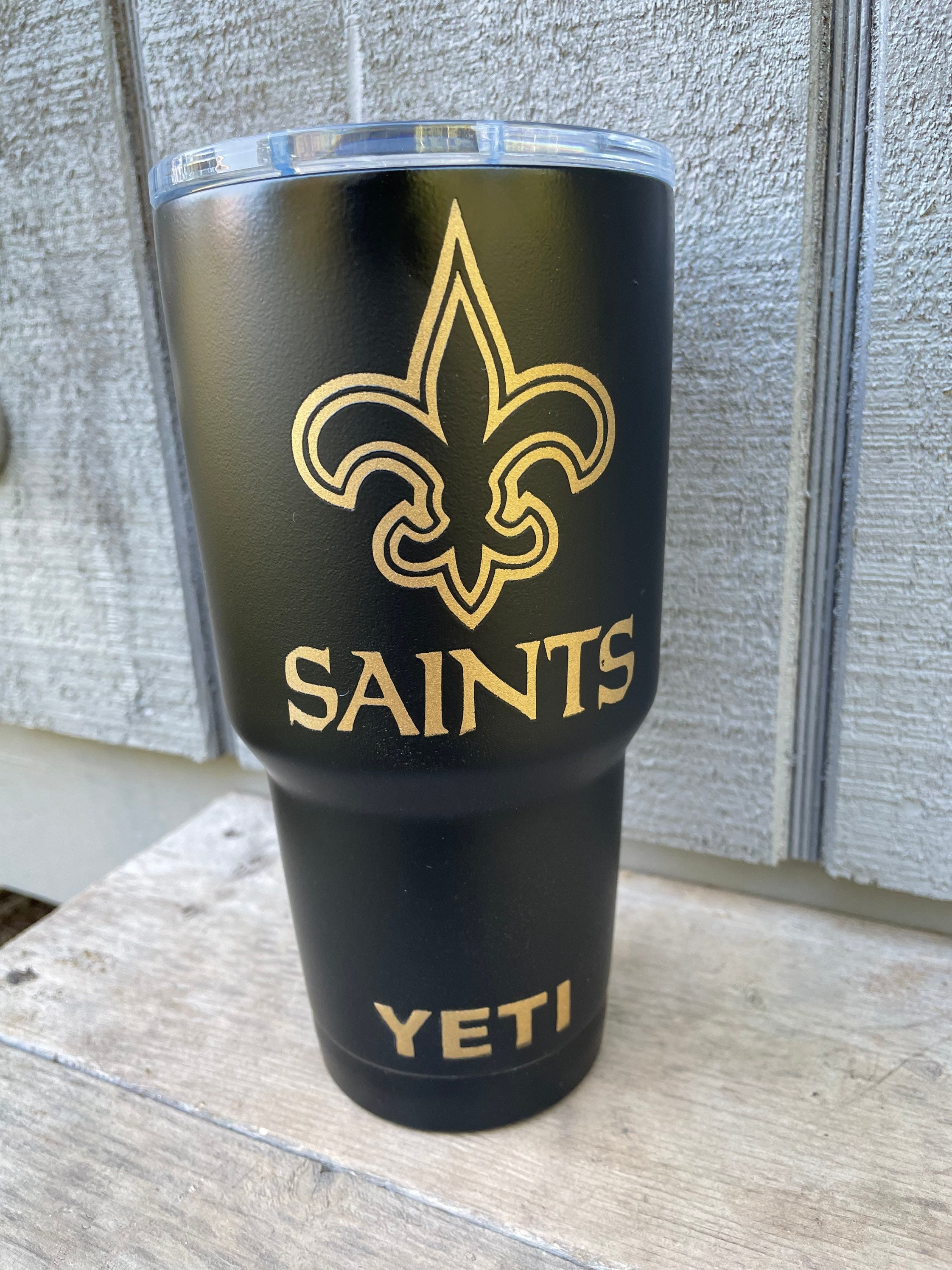 NEW ORLEANS SAINTS YETI Laser Engraved Tumblers, Can Colsters and Chug  Bottles