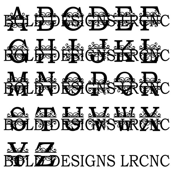 ORNAMENTAL MONOGRAM svg dxf plasma files