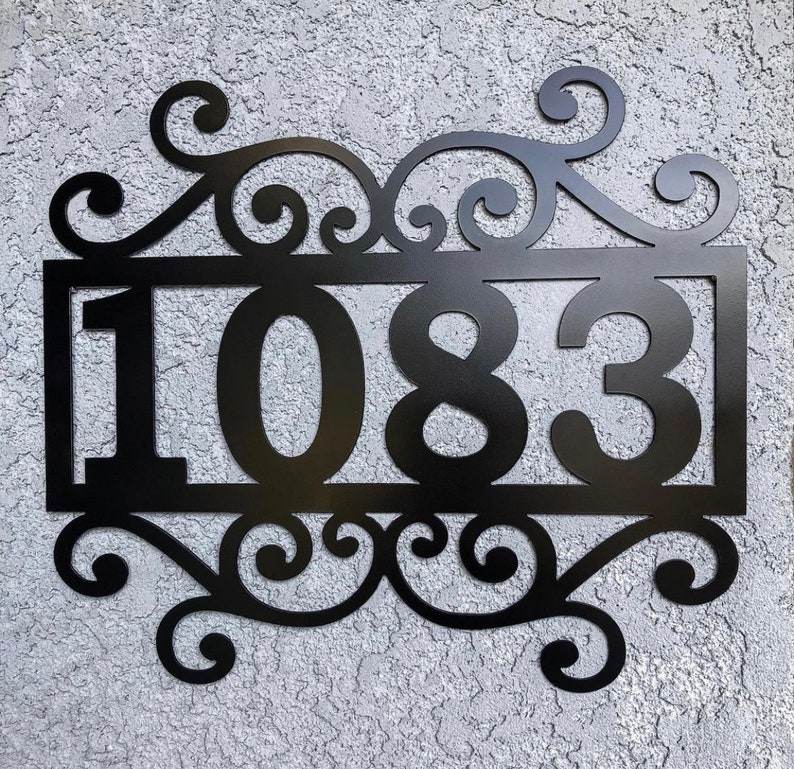 Address name plaque monogram sign svg dxf cut files 6pk Etsy