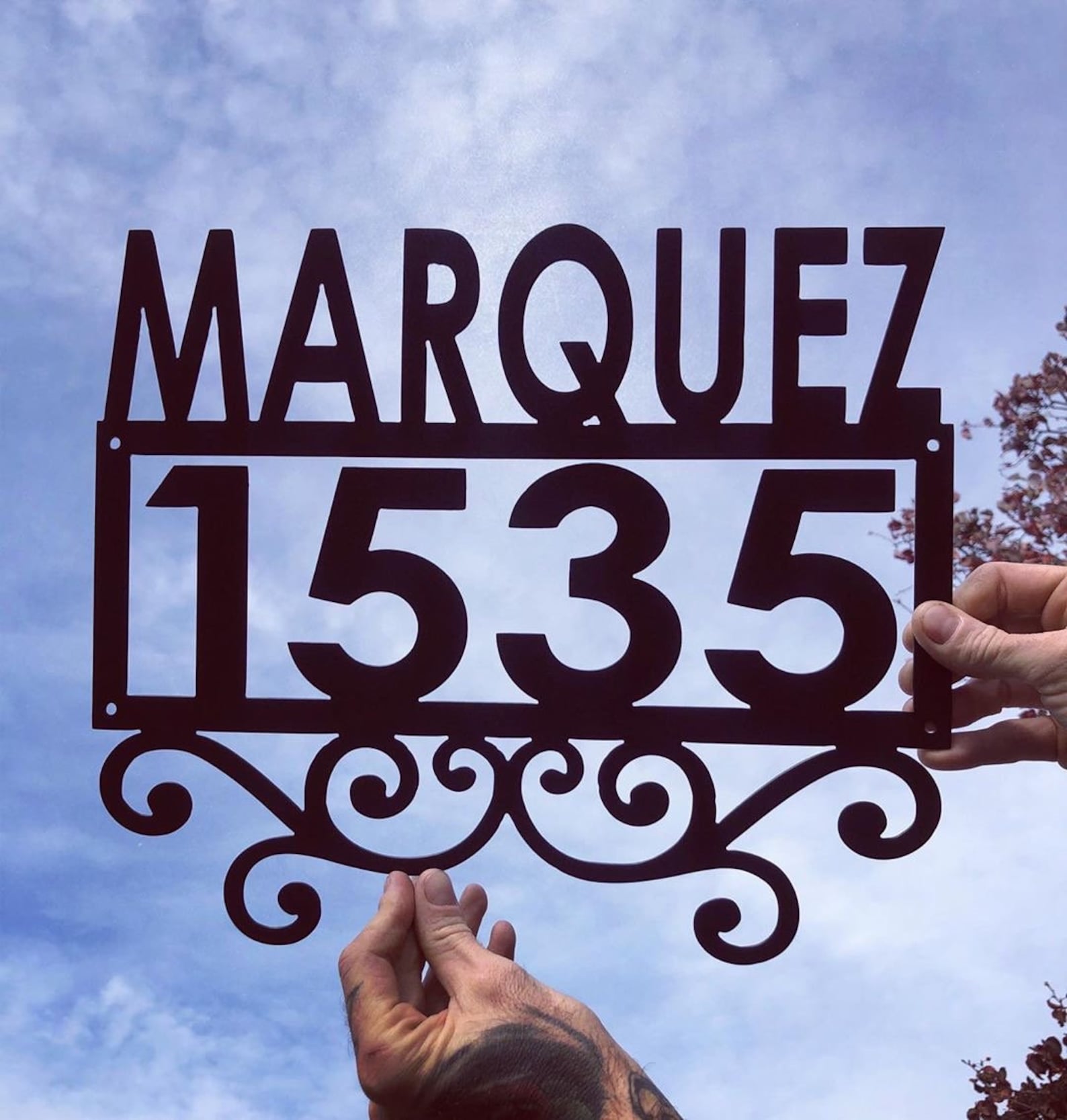 Address Name Plaque Monogram Sign Svg Dxf Cut Files 6pk Etsy