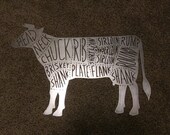Cow Butcher Choice Cuts svg dxf cnc plasma laser