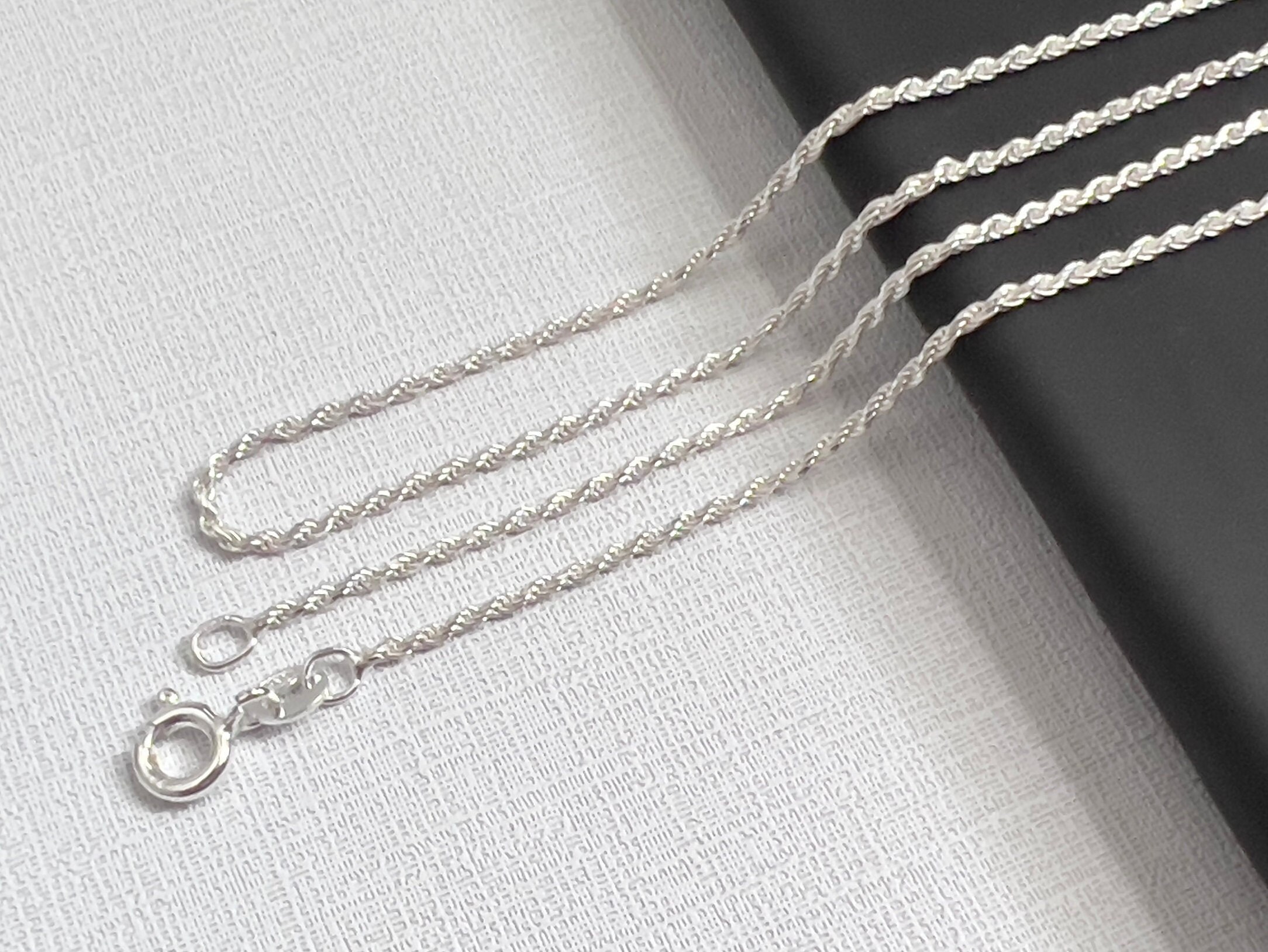 Rope Chain Sterling Silver 925 Solid 20 