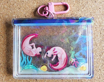 Axolotl Aquarium Shaker Acrylic Keyring -GRADE B