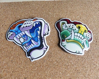 Furry Maw Vinyl Stickers 5x5cm