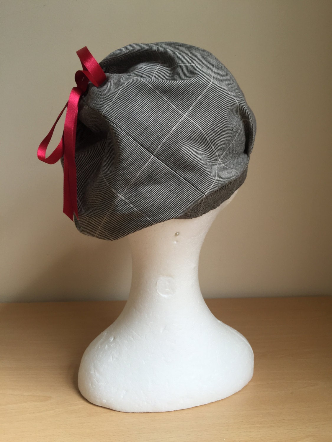 Women Beret, Newsboy Cap, Handmade Hat, Sewn Fabric Cap, Fabric Hat