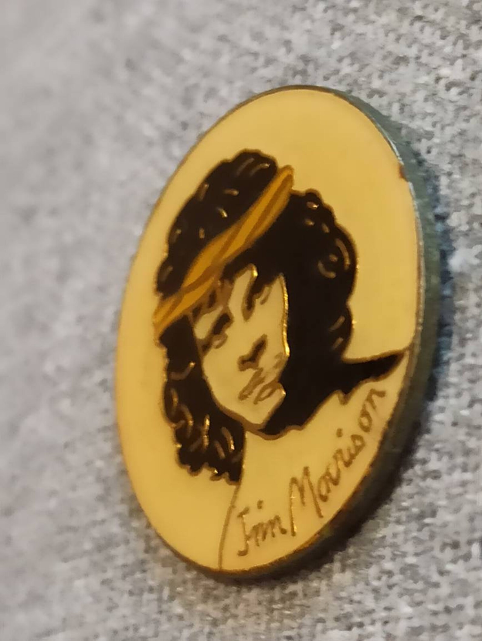 Jim Morrison Vintage crystal pin authentic 80s rare item for | Etsy