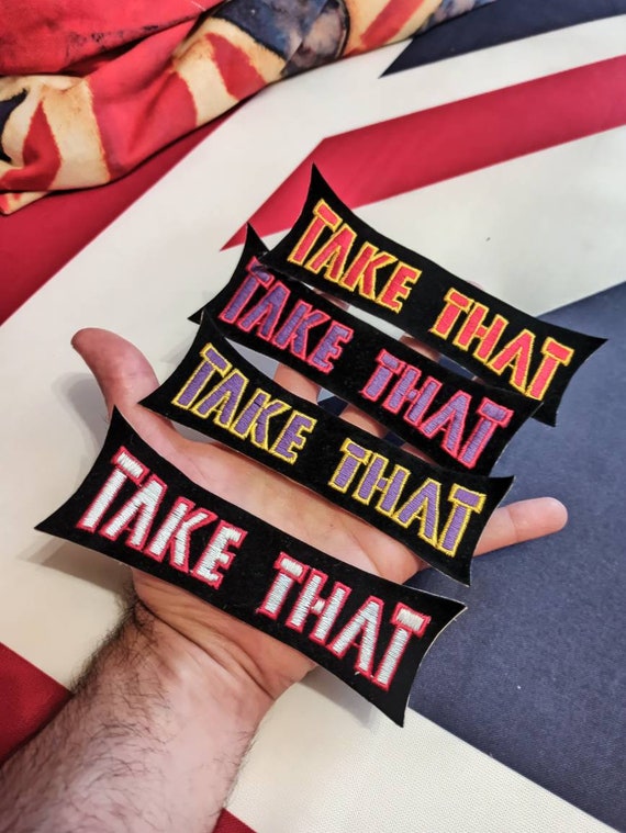 Take that vintage patch 90s embroidered on velvet… - image 3