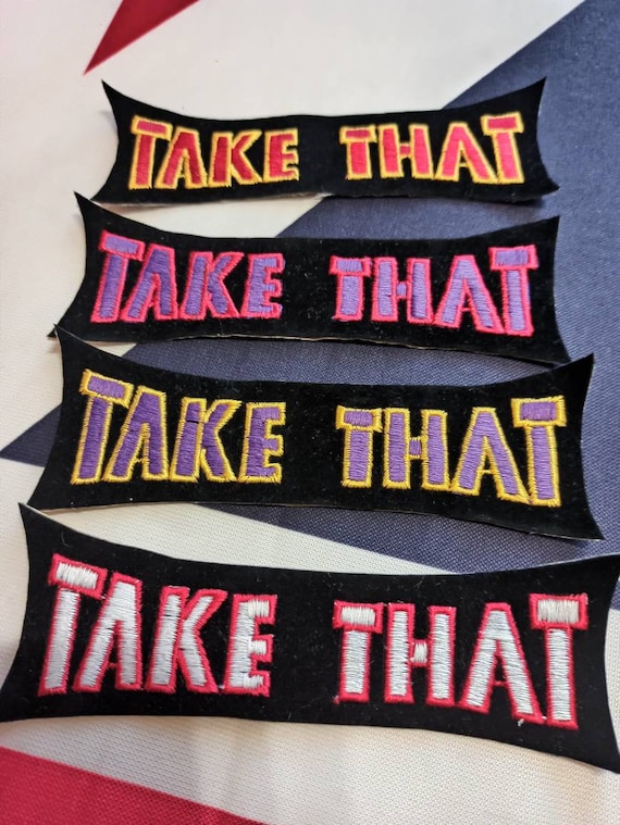Take that vintage patch 90s embroidered on velvet… - image 1