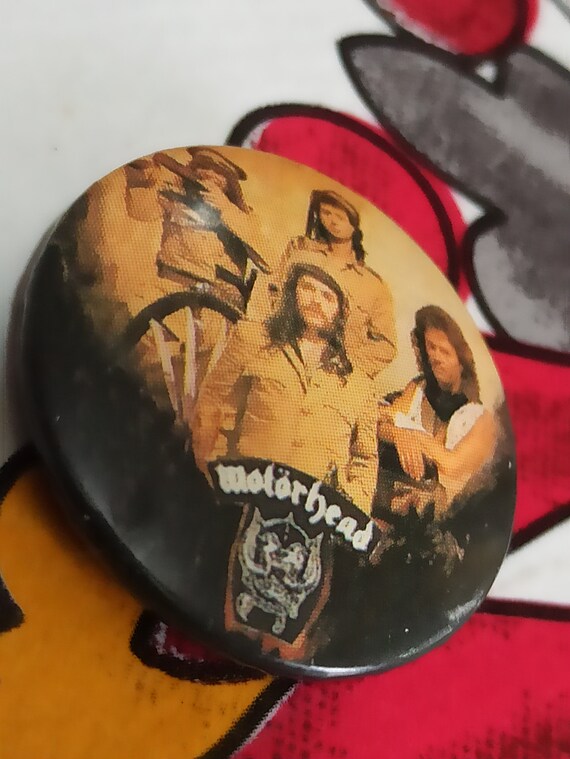 thumbnail image 2 of Motorhead 1-Button Pin Set - Lemmy - Heavy Metal Punk Rock N Roll Legend - Made In USA 2 of 6
