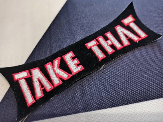 Take that vintage patch 90s embroidered on velvet… - image 7