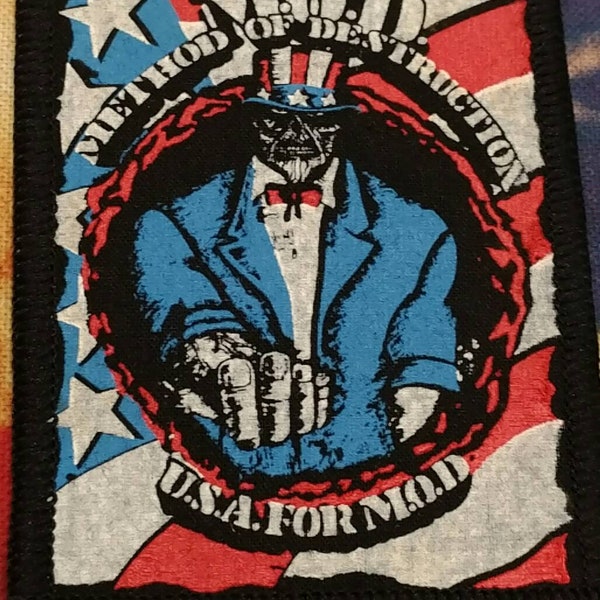 Mod, Method of Destruction, vintage authentic 80s patch!!!!!!usa for Mod, rare item for real collectors vintage patchs hardcore punk