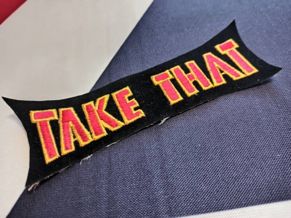 Take that vintage patch 90s embroidered on velvet… - image 6