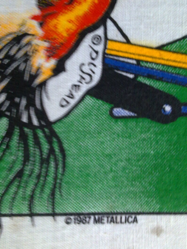 metallica vintage back patch