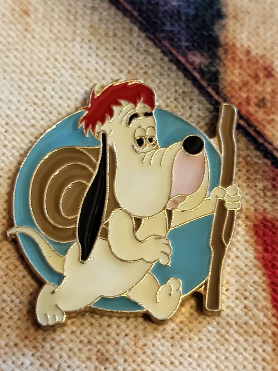 Droopy 1989 vintage 80s genuine enamel pin, offici