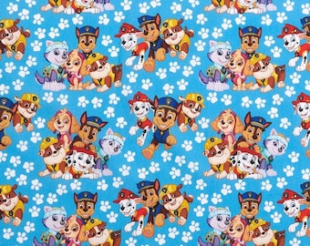 1/2 METRO - Tela de algodón azul con licencia Paw Patrol Best Friends Forever - 100 % algodón