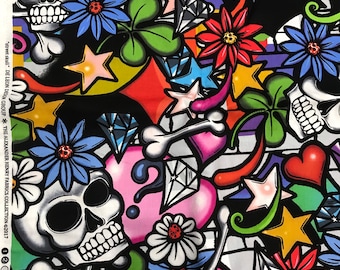 1/2 METER - Straatschedel - Alexander Henry Fabric - Katoenstof