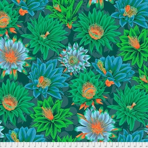 Peut inclure: Motif floral continu avec des fleurs stylisées dans des tons de vert, de bleu sarcelle et d'orange. Les fleurs présentent des détails complexes sur un fond vert foncé avec des motifs de feuilles subtils. Design vif.