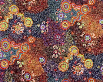 Warlukurlangu Ruth Nungarrayi Spencer Goanna Dreaming #1 Desert Orange - Aborigines Gewebe