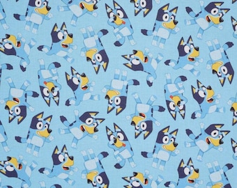 1/2 METRE - Licensed Bluey Cotton Fabric -  100% Cotton Fabric, quilting fabric
