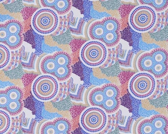 1/2 METER - Tamay Beam Evolving Aboriginal Indigenous Fabric - Quilting Cotton Fabric