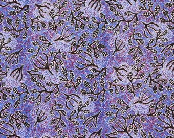 1/2 METER - Water Dreaming Fabric Lila - Aboriginal Indigenous Fabric - Quilting Cotton Fabric
