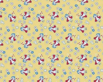 1/2 METRE - Riley Blake - Penny Rose - Storytime 30s Bo Peep Yellow C13863  - Quilting Cotton Fabric