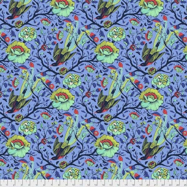 FAT QUARTER - All Stars Tail Feathers in Lupin by Tula pink - OOP, Rare - Quilting fabric, 100% Cotton