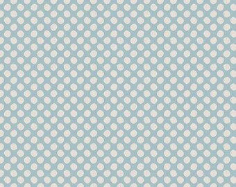 1/2 METRE - Tilda Basics Classic Paint Dots Light Blue Fabric 130035 - Quilting Cotton Fabric