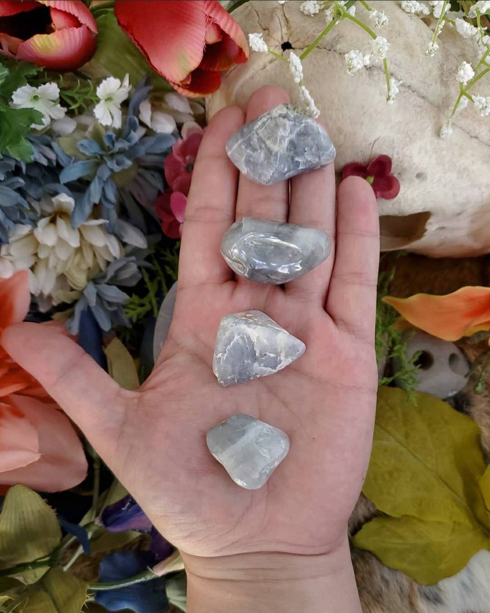 Cats Eye Agate Tumbled Gray Agate Tumbled Stones Tumbled Etsy