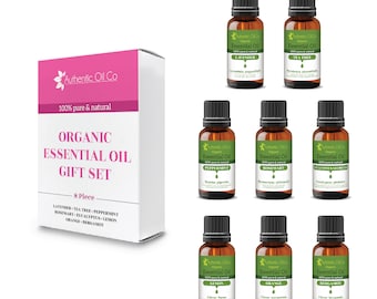 8 Piece Organic 10ml Essential Oil Gift Set 1