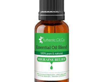 Migraine Relief Essential Oil Blend 100% Pure & Natural