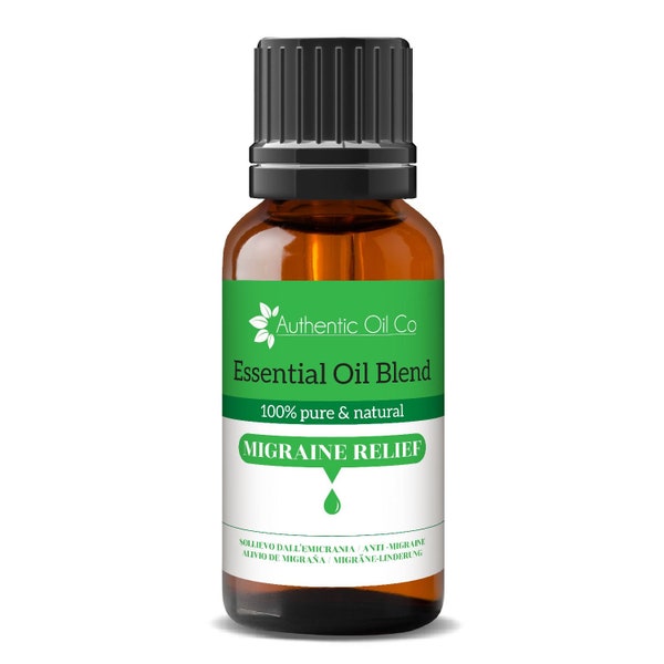 Mélange d’huiles essentielles de soulagement de la migraine 100% pur et naturel