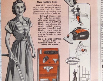 8 Household Ads from 1949 featuring Royal, Simoniz, Maytag (GH-49-HSHL_1-8)