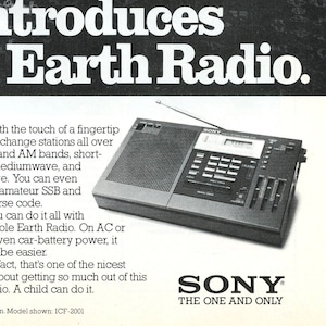 1981 Sony ICF-2001 Whole Earth Radio Ad (80-SM-02)