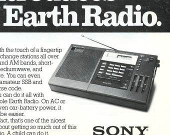 1981 Sony ICF-2001 Whole Earth Radio Ad (80-SM-02)