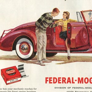 Federal-Mogul Service / Engine Bearing Ad from 1960 (PO-60-129)