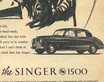 1953 Singer 1500 Ad from 1953 (53-AUT-06)