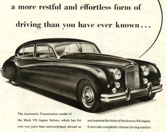 TWO 1956 Jaguar Ads From 1956 (56-AUT-04ab)