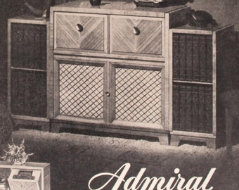 Admiral FM-AM Radio - Phonograph Ad from 1947  (AD47-19)