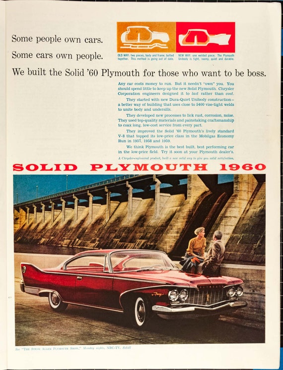 Original Vintage Advertising for 1960 Plymouth Station Wagon 