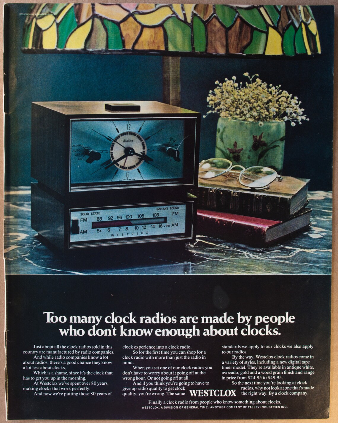 Westclox Clock Radio Ad From 1971 AD7106 Etsy