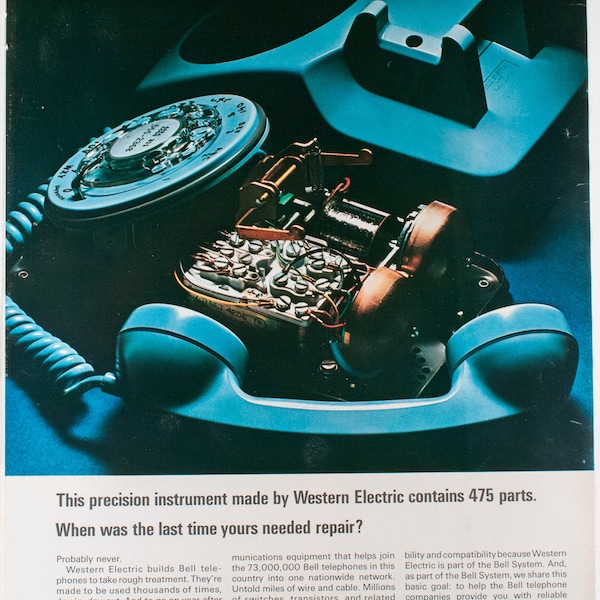 Western Electric Rotary Telephone Ad from 1965 (65LOOK-29)