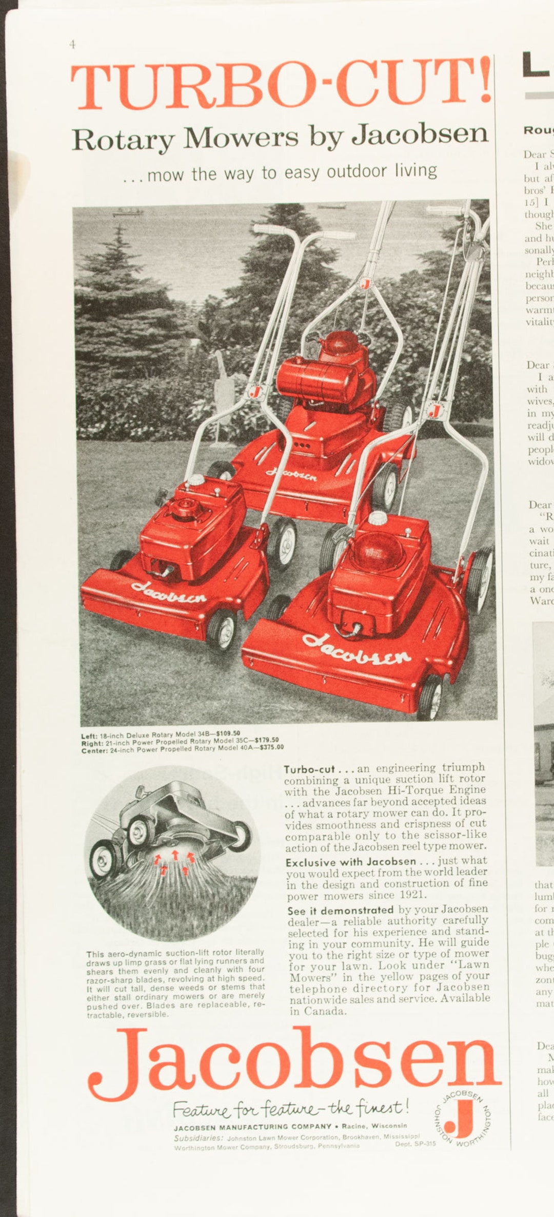 Lazy man's power mower 1958 for sale hotsell