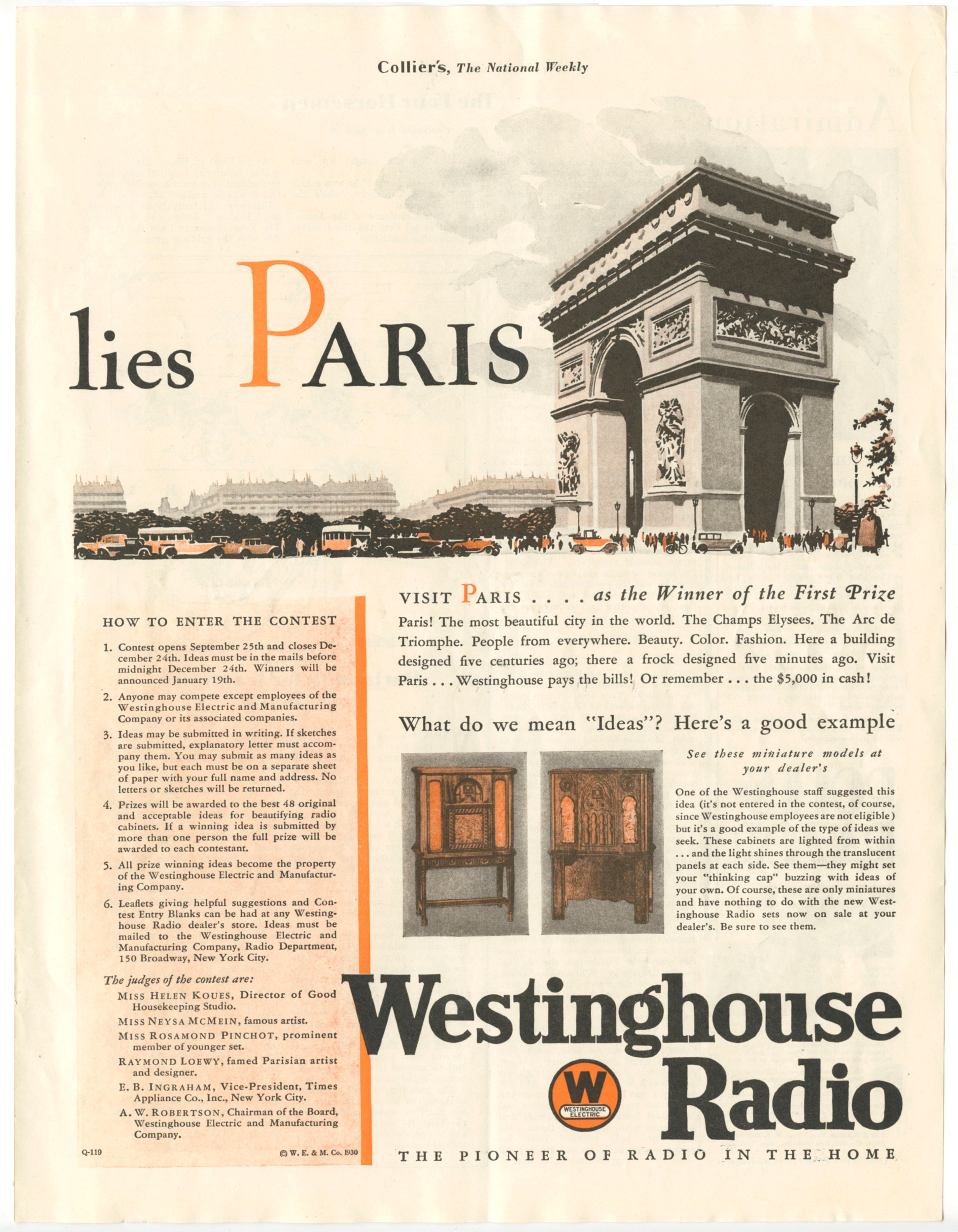 1930 Westinghouse Radio Ad 30 Col 02ab Etsy
