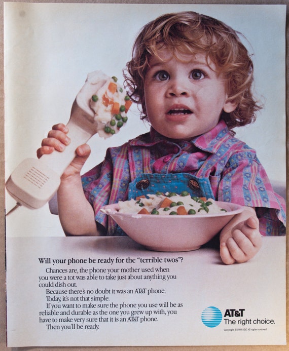 AT&T Phone Ad From 1989 AD8903 Etsy