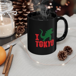 I Godzilla Tokyo Black Ceramic Mug 11oz