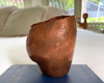 Hand Wrought Copper Pregnant Belly Vessel